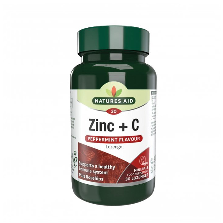 Natures Aid Zinc + C  30 Lozenges